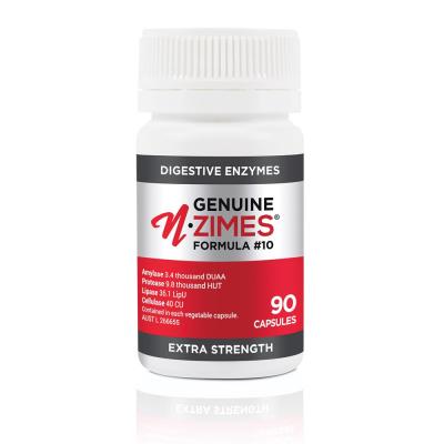 Genuine N-Zimes Formula #10 Digestive Enzymes (Extra Strength) 90c